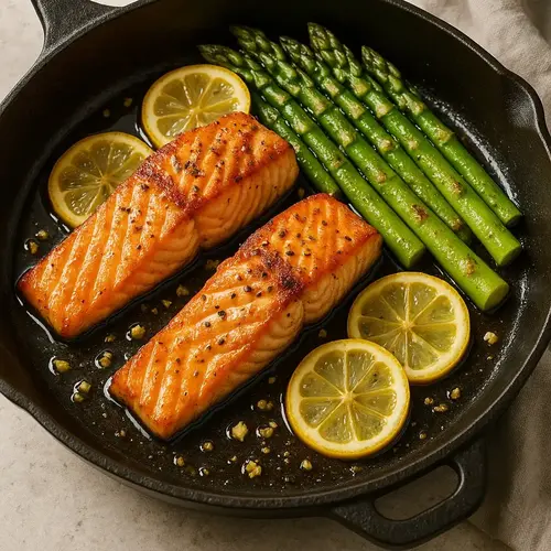Salmon asparagus large